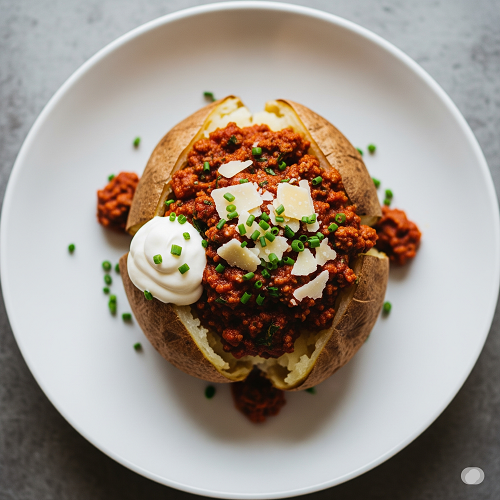 Baked Potato With Bolognese 