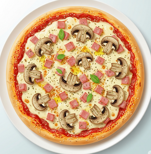 Ham & Mushroom Pizza 