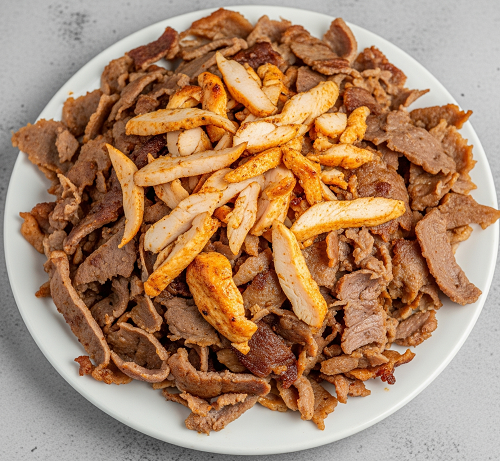 Portion Of Mixed Doner Meat 